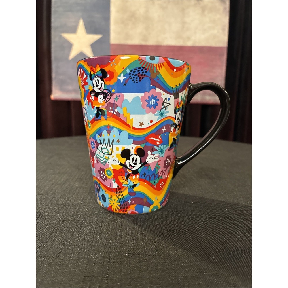 Disney Brand Mickey & Minnie Mouse Coffee Cup Mug LGBTQ Pride Collection NWOT